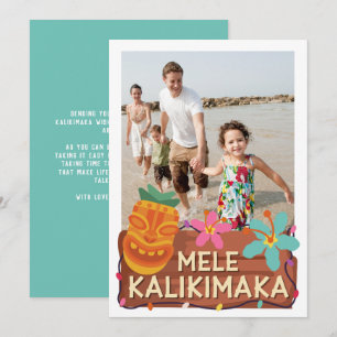 Mele Kalikimaka Photo Hawaiian Christmas Card