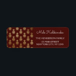 Mele Kalikimaka Pineapple Christmas Holiday Label<br><div class="desc">Mele Kalikimaka Faux Foil Gold and Burgundy Pineapple Christmas Burgundy Return Address Label. This Hawaiian Christmas Return Address Label is perfect for a tropical Family Christmas Card.</div>