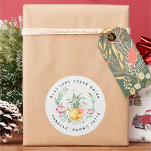 Mele Kalikimaka Pineapple Christmas Sticker