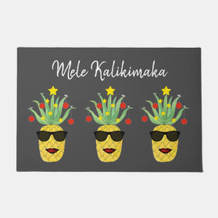Mele Kalikimaka Pineapple Doormat