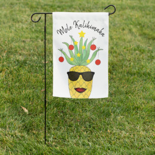 Mele Kalikimaka Pineapple Garden Flag