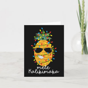 Mele Kalikimaka Pineapple Tree Hawaiian Christmas  Card