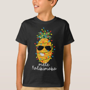 Mele Kalikimaka Pineapple Tree Hawaiian Christmas  T-Shirt