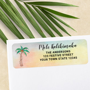 Mele Kalikimaka Return Address Label