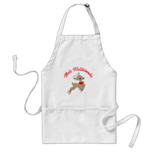 Mele Kalikimaka Rudolph Adult Apron