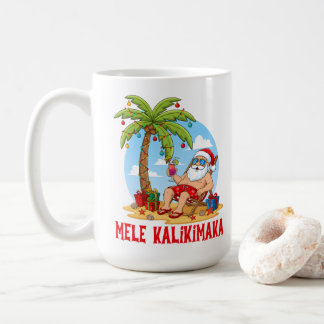 Mele Kalikimaka Santa Christmas Coffee Mug