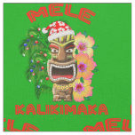 Mele Kalikimaka Santa Claus Tiki Fabric