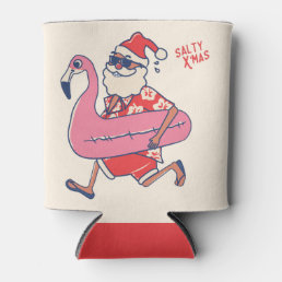 Mele Kalikimaka Santa Flamingo Christmas Getaways Can Cooler