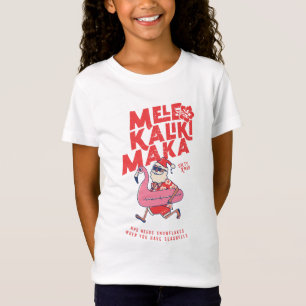 Mele Kalikimaka Santa Flamingo Christmas Getaways T-Shirt