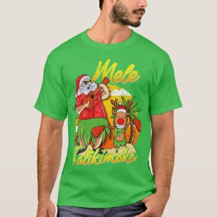 Mele Kalikimaka Santa Hawaiian Christmas In July H T-Shirt