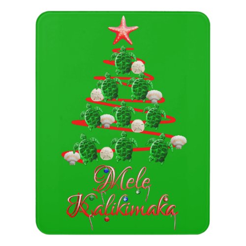 Mele Kalikimaka Sea Turtles Door Sign