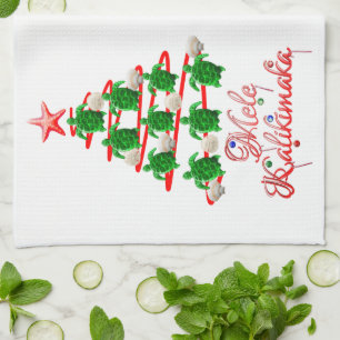 Mele Kalikimaka Sea Turtles Towel
