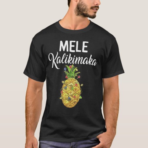 Mele Kalikimaka Shirt Pineapple Hawaiian Xmas