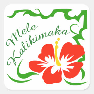 Mele Kalikimaka Square Sticker