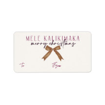 Mele Kalikimaka, Sugar Plum Gift Label