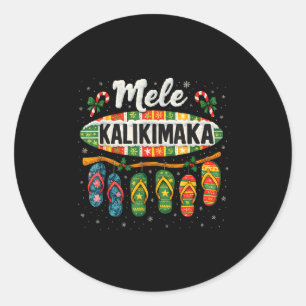 Mele Kalikimaka Trocal Christmas Flip Flop Classic Round Sticker