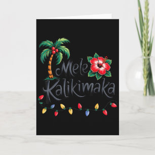 Mele Kalikimaka Trocal Christmas Hawaiian Xmas Fam Card