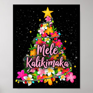 Mele Kalikimaka Trocal Christmas Hawaiian Xmas Poster