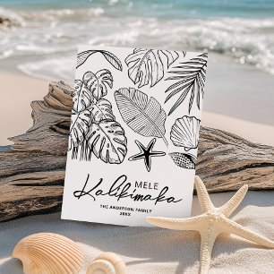 Mele Kalikimaka Tropical Christmas Holiday Card