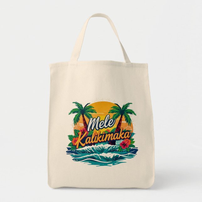 Mele Kalikimaka Tropical Christmas  Tote Bag (Front)