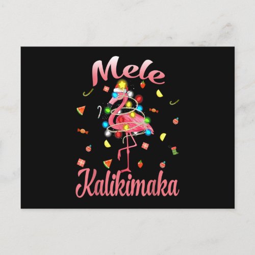 Mele Kalikimaka Tropical Hawaiian Christmas Flamin Postcard