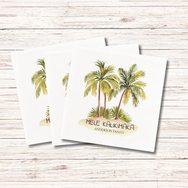 Mele Kalikimaka Tropical Hawaiian Christmas Napkins (Creator Uploaded)