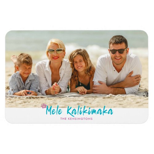 Mele Kalikimaka Tropical Hawaiian Christmas Photo Magnet