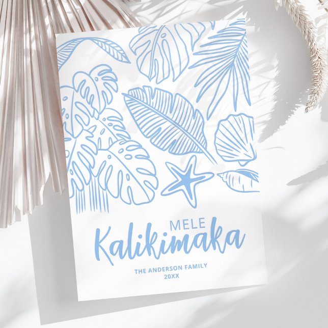 Mele Kalikimaka Tropical Holiday Letterpress Photo Cards (Creator Uploaded)