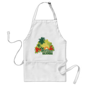 Mele Kalikimaka Tropical Island Hawaiian Christmas Adult Apron