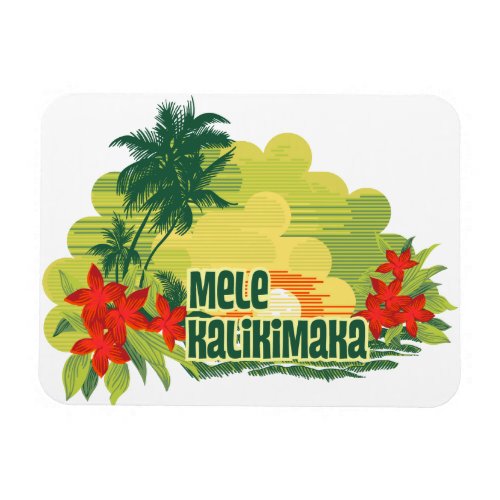 Mele Kalikimaka Tropical Island Hawaiian Christmas Magnet