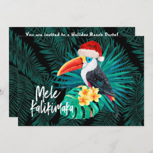 Mele Kalikimaka Tropical Jungle Birds Invitation