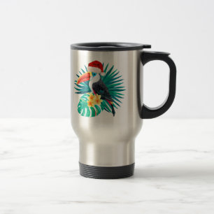 Mele Kalikimaka Tropical Jungle Birds Travel Mug