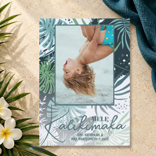 Mele Kalikimaka Tropical Photo Holiday Card