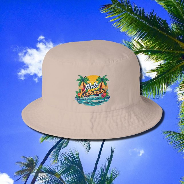 Mele Kalikimaka Tropical Xmas - khaki  Bucket Hat (Creator Uploaded)