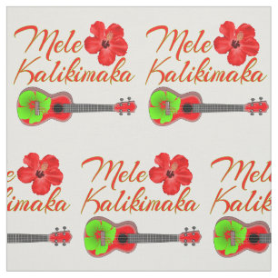Mele Kalikimaka Ukulele Fabric