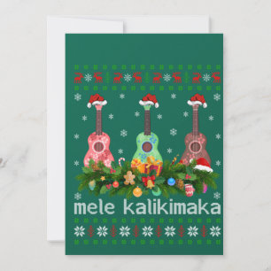 Mele Kalikimaka Ukulele Guitar Gift Ukulele Invitation