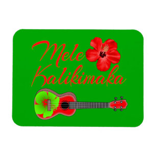 Mele Kalikimaka Ukulele Magnet