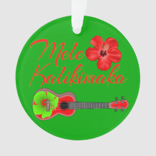 Mele Kalikimaka Ukulele Ornament