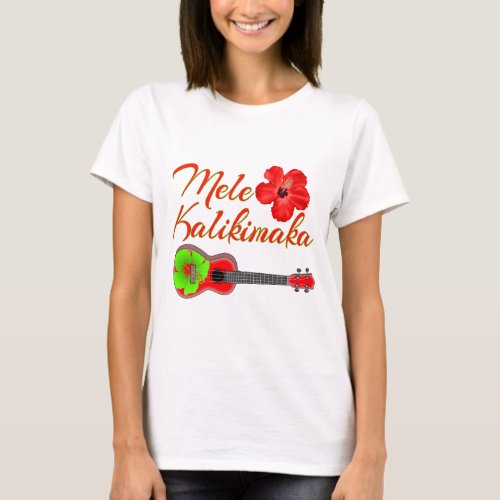 Mele Kalikimaka Ukulele T_Shirt