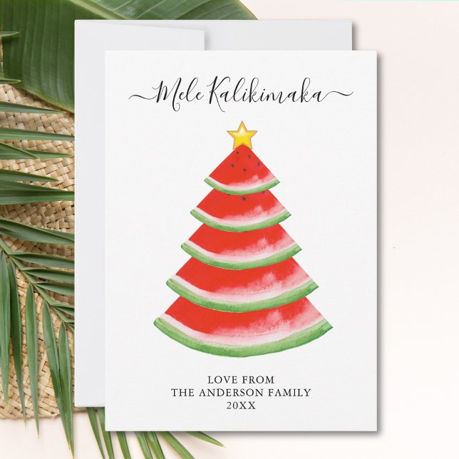 Mele Kalikimaka Watermelon Holiday Card (Creator Uploaded)