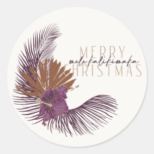 Mele Wreath Plum, Sugar Plum Classic Round Sticker