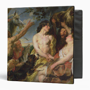 Meleager and Atalanta (oil on canvas) 3 Ring Binder
