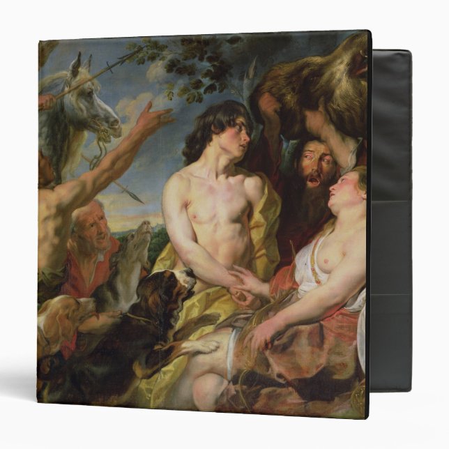Meleager and Atalanta (oil on canvas) 3 Ring Binder (Front/Inside)