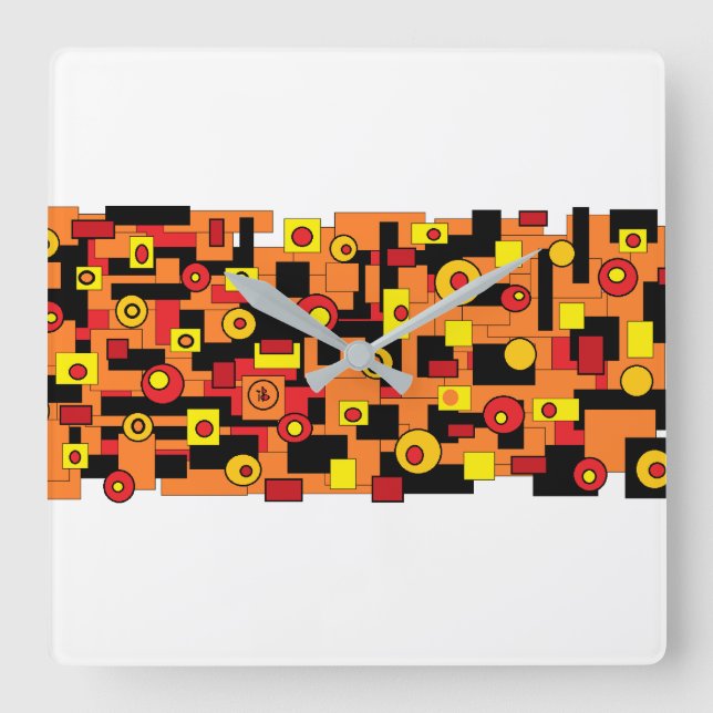 melimetic network square wall clock (Front)