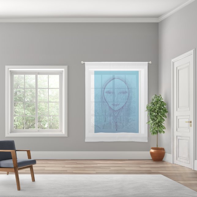 Melina Galactic Being Sheer Curtains (Wide)