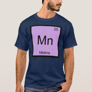 Melina Name Chemistry Element Periodic Table T-Shirt