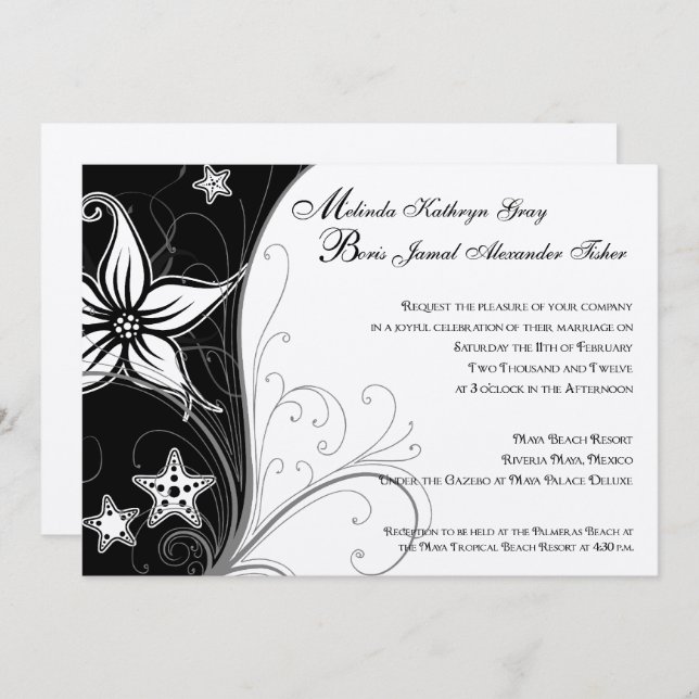 Melinda & Boris Wedding Invites (Front/Back)