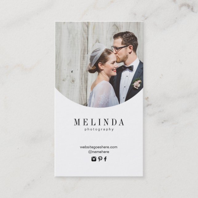 Melinda gold foil business card (Front)