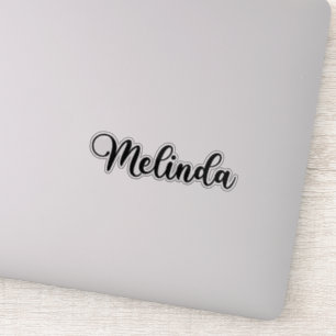 Melinda Name - Handwritten Calligraphy Sticker