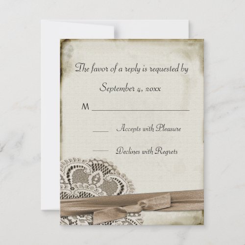 Melinda Vintage Lace Response Card